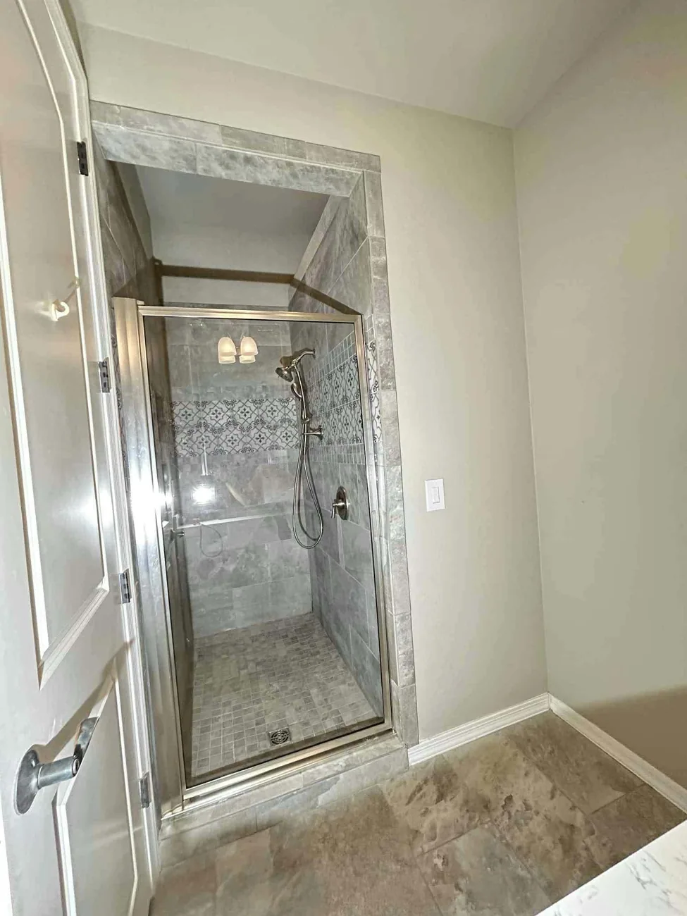 Bathrooms work — shower finish